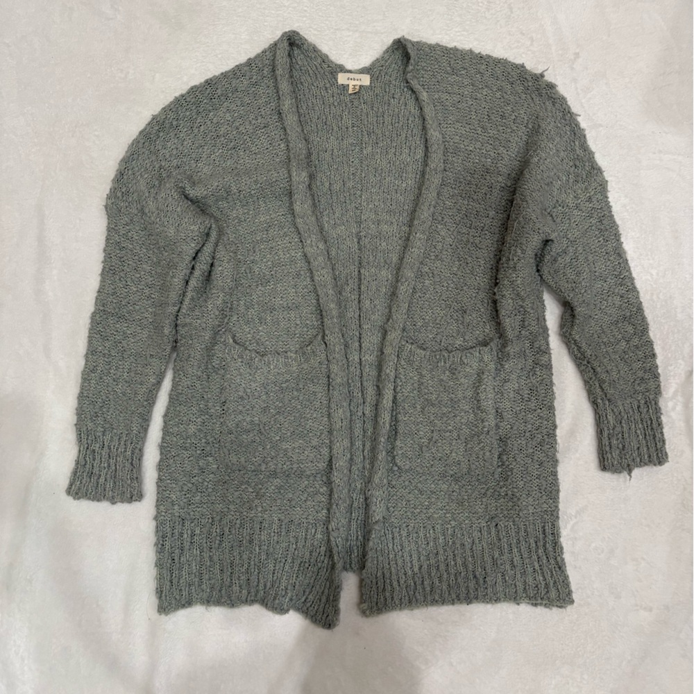 Green Cardigan With Pockets